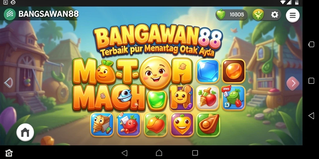 Tampilan gameplay BANGSAWAN88 dengan kombinasi objek sesuai aturan Match-3.