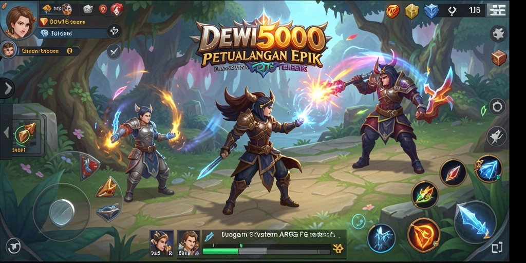 Tampilan gameplay seru dalam petualangan di DEWI5000.