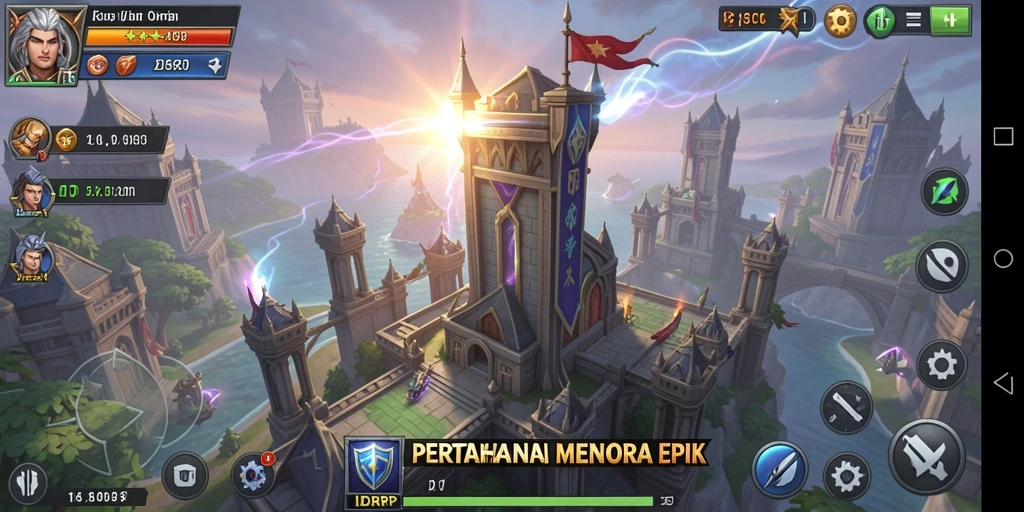 Tampilan menarik gameplay Tower Defense IDRRP yang seru.