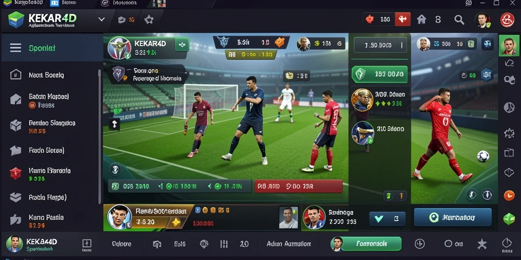 Tampilan menarik dari aplikasi Sportsbook KEKAR4D yang menunjukkan fitur taruhan.