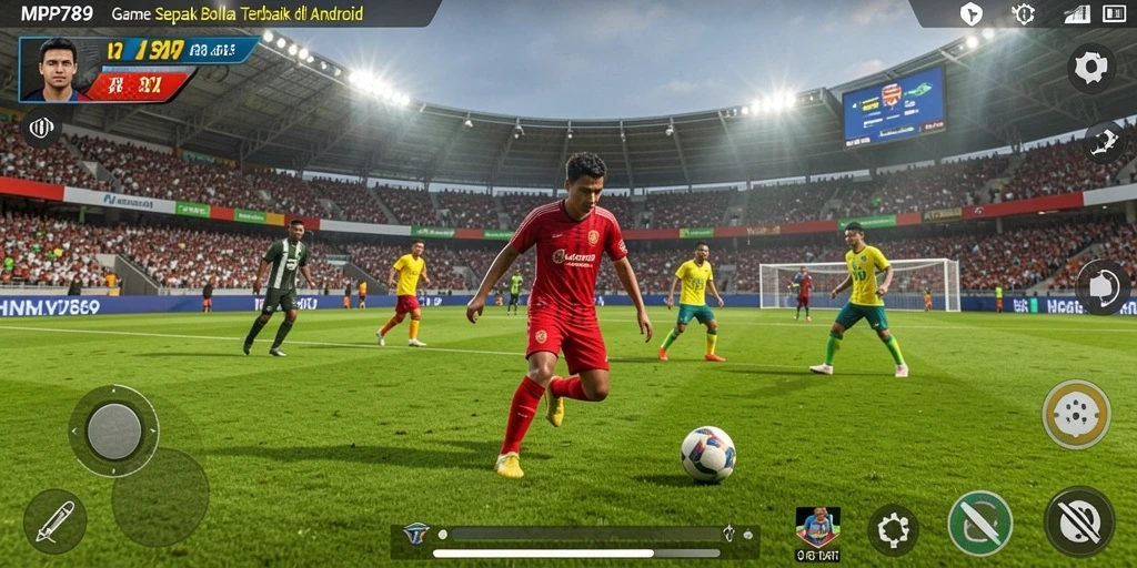 Tampilan gameplay menarik dari MVP789 yang menghadirkan aksi sepak bola seru.