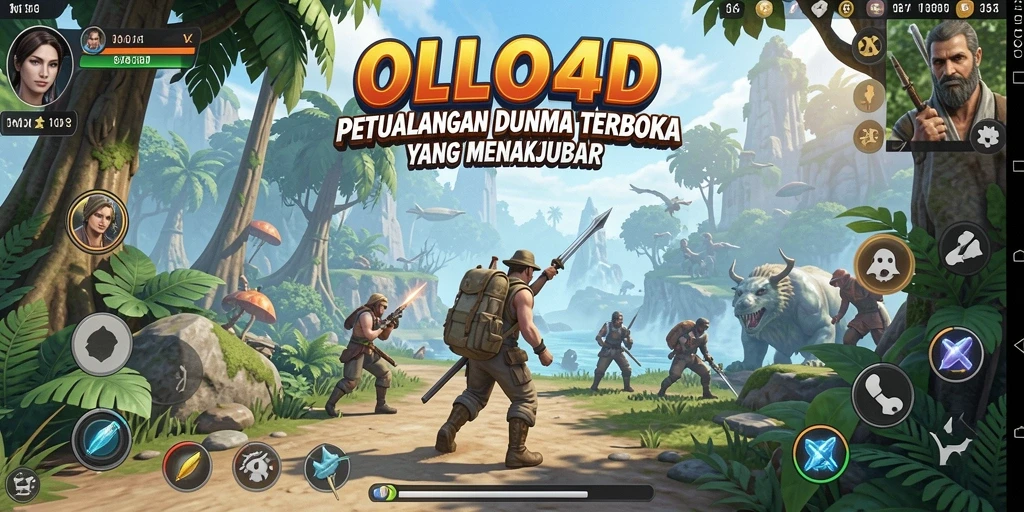 Tampilan gameplay Open World yang menakjubkan di OLLO4D.