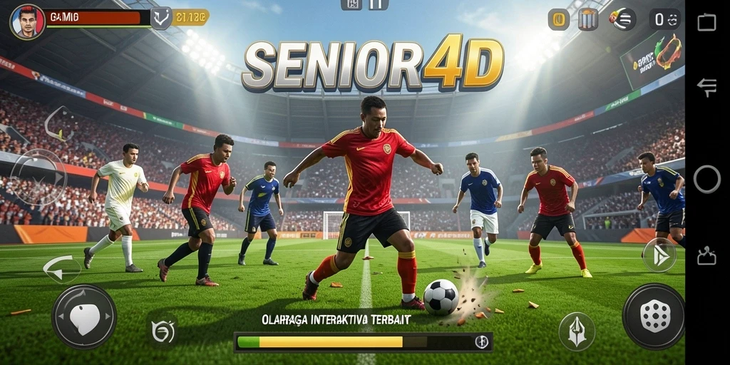 Gameplay SENIOR4D menampilkan aksi seru dalam berbagai pertandingan olahraga.