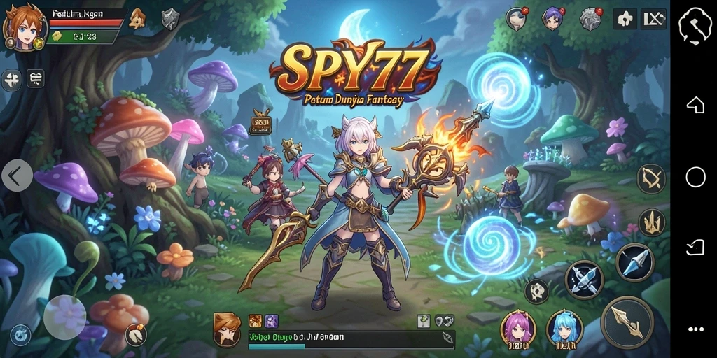 Tampilan gameplay seru SPY77 dalam petualangan Anime.